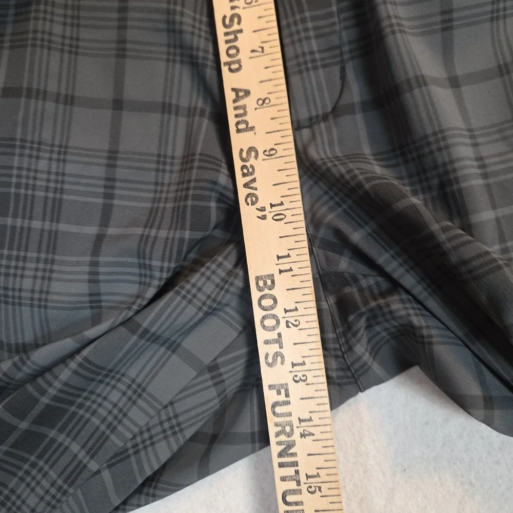 NIKE GOLF Men's Tour Performance Dri-Fit Plaid Golf Pants Gray & Charcoal 40X30